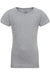 Next Level N3710/3710 Youth Princess Fine Jersey Short Sleeve Crewneck T-Shirt Heather Grey Flat Front