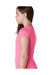 Next Level N3710/3710 Youth Princess Fine Jersey Short Sleeve Crewneck T-Shirt Hot Pink Model Side