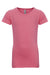 Next Level N3710/3710 Youth Princess Fine Jersey Short Sleeve Crewneck T-Shirt Hot Pink Flat Front