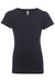 Next Level N3710/3710 Youth Princess Fine Jersey Short Sleeve Crewneck T-Shirt Midnight Navy Blue Flat Front