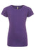 Next Level N3710/3710 Youth Princess Fine Jersey Short Sleeve Crewneck T-Shirt Purple Rush Flat Front