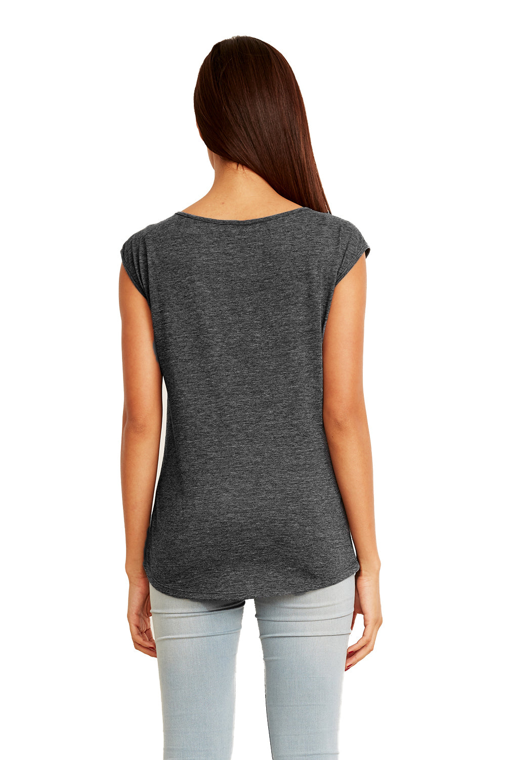 Next Level N5040/5040 Womens Festival Tank Top Charcoal Grey Model Back