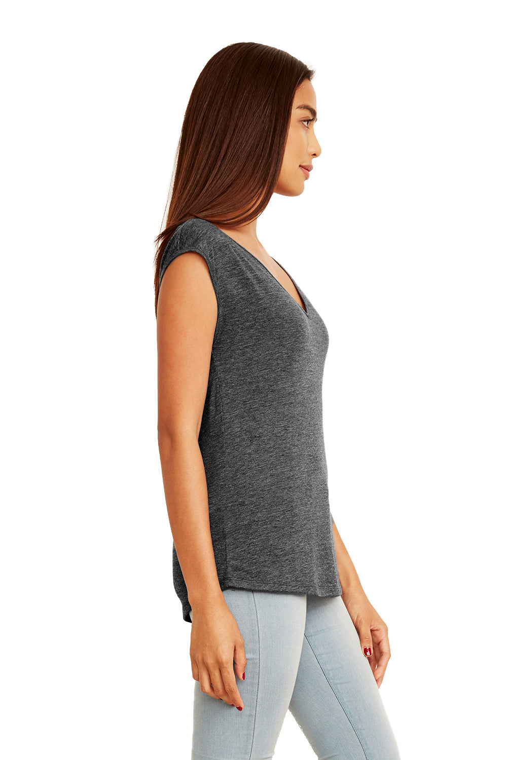 Next Level N5040/5040 Womens Festival Tank Top Charcoal Grey Model Side