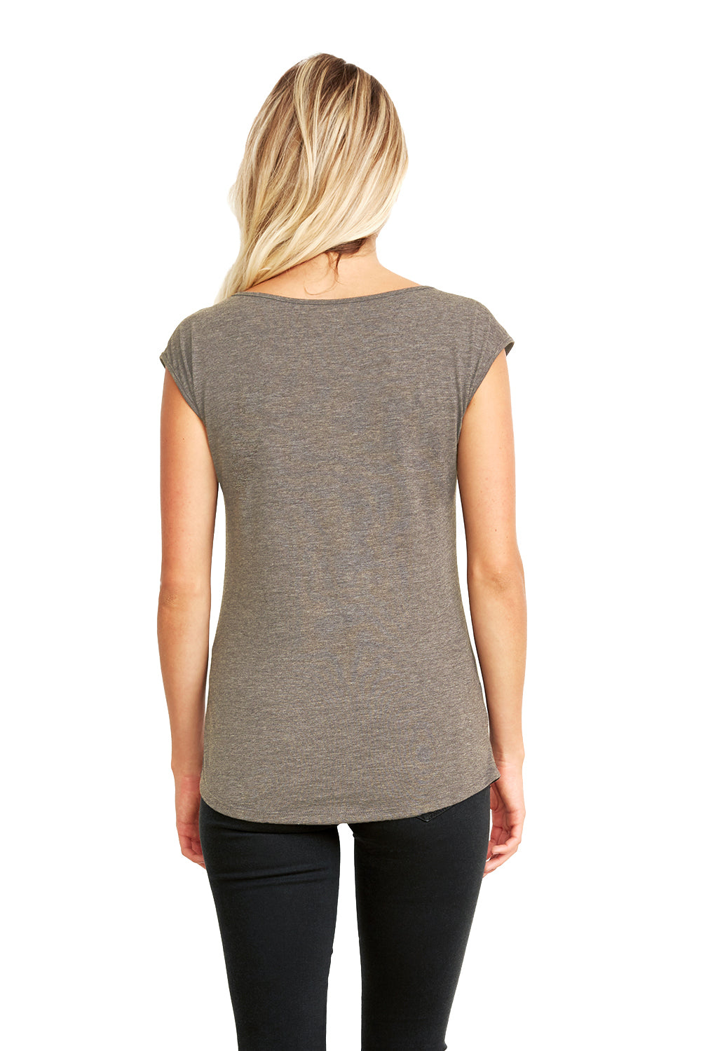 Next Level N5040/5040 Womens Festival Tank Top Ash Grey Model Back