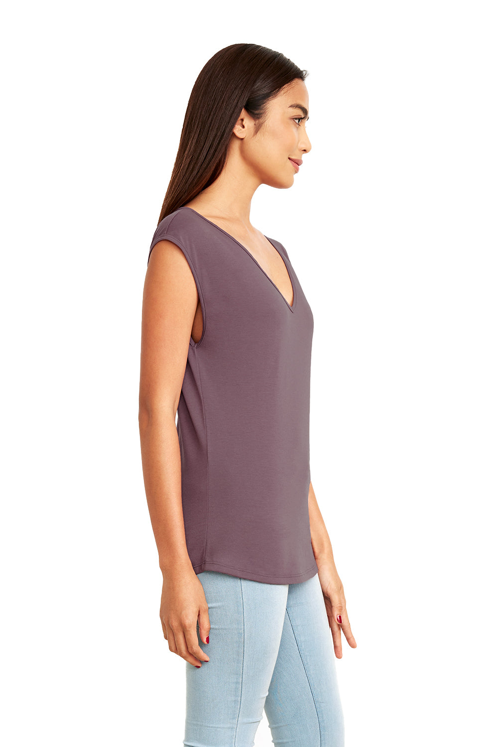 Next Level N5040/5040 Womens Festival Tank Top Shiraz Model Side