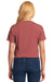 Next Level NL5080/N5080/5080 Womens Festival Cali Crop Short Sleeve Crewneck T-Shirt Smoked Paprika Red Model Back