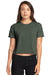 Next Level NL5080/N5080/5080 Womens Festival Cali Crop Short Sleeve Crewneck T-Shirt Royal Pine Green Model Front