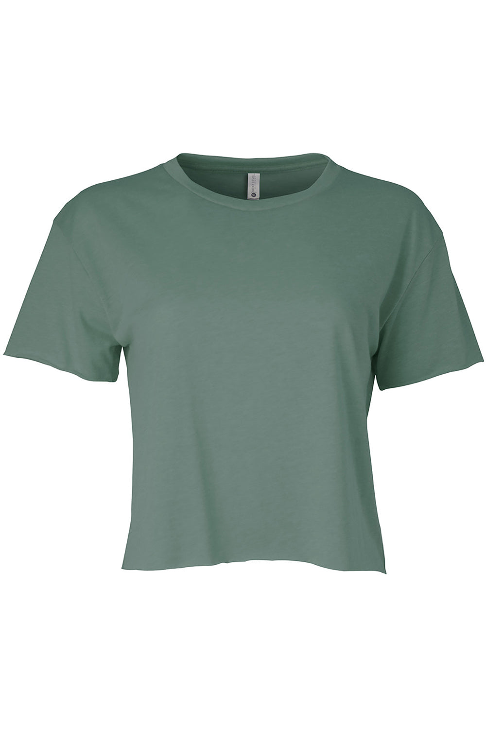 Next Level NL5080/N5080/5080 Womens Festival Cali Crop Short Sleeve Crewneck T-Shirt Royal Pine Green Flat Front