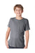 Next Level N6310/6310 Youth Jersey Short Sleeve Crewneck T-Shirt Heather Grey Model Front