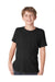 Next Level N6310/6310 Youth Jersey Short Sleeve Crewneck T-Shirt Black Model Front