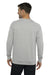 Next Level N9000/9000 Mens French Terry Long Sleeve Crewneck T-Shirt Heather Grey Model Back