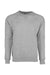 Next Level N9000/9000 Mens French Terry Long Sleeve Crewneck T-Shirt Heather Grey Flat Front