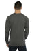 Next Level N9000/9000 Mens French Terry Long Sleeve Crewneck T-Shirt Heavy Metal Grey Model Back