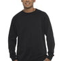 Next Level Mens French Terry Long Sleeve Crewneck T-Shirt - Black