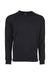 Next Level N9000/9000 Mens French Terry Long Sleeve Crewneck T-Shirt Black Flat Front