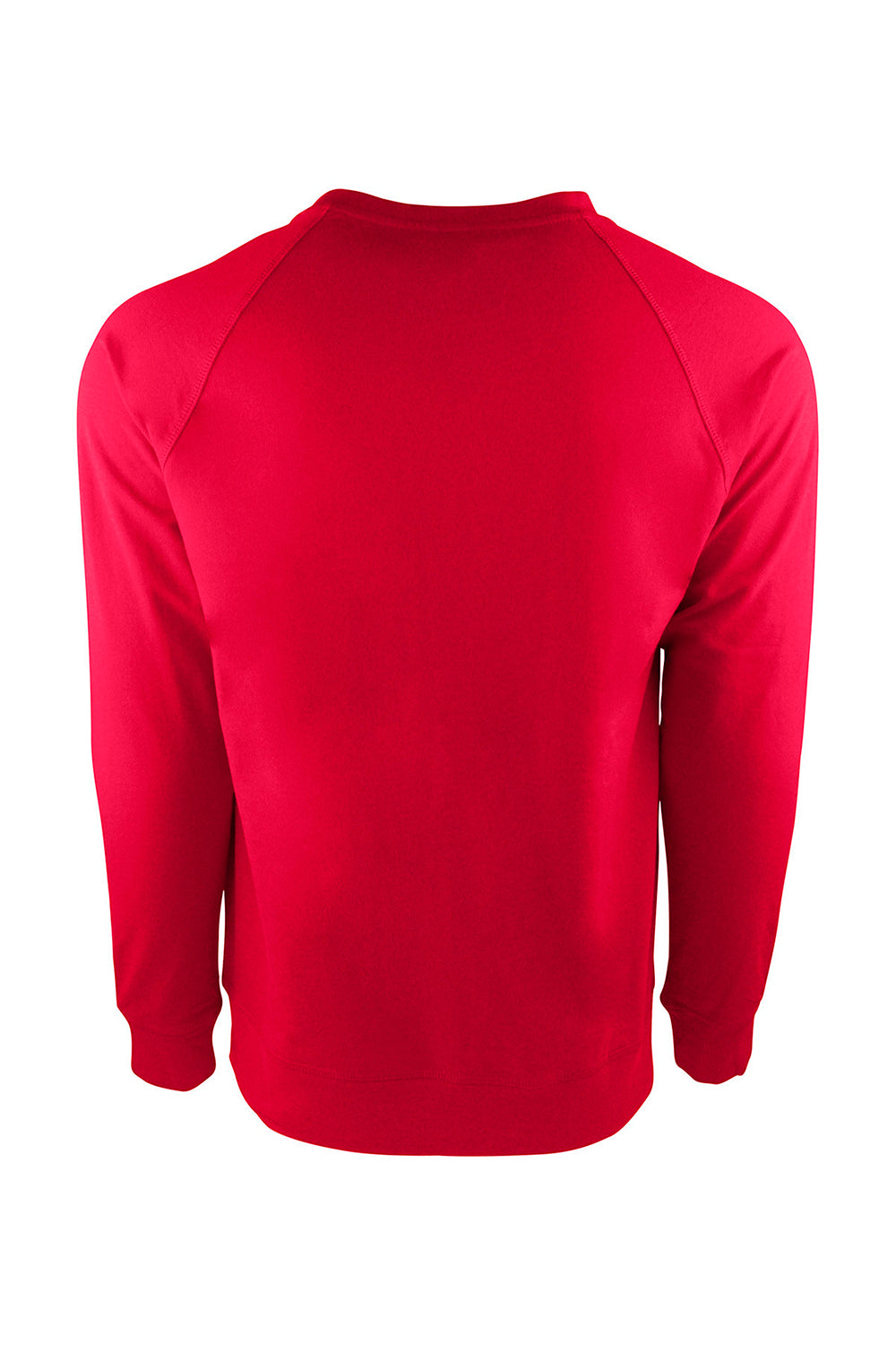 Next Level N9000/9000 Mens French Terry Long Sleeve Crewneck T-Shirt Red Flat Back