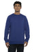 Next Level N9000/9000 Mens French Terry Long Sleeve Crewneck T-Shirt Royal Blue Model Front