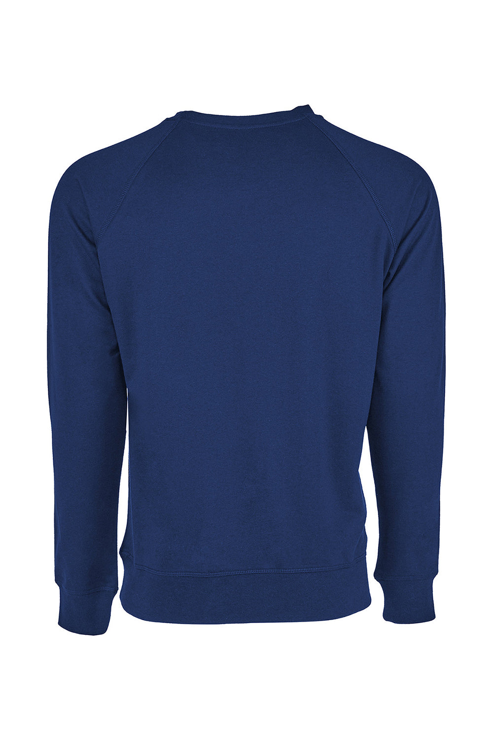 Next Level N9000/9000 Mens French Terry Long Sleeve Crewneck T-Shirt Royal Blue Flat Back