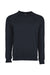 Next Level N9000/9000 Mens French Terry Long Sleeve Crewneck T-Shirt Midnight Navy Blue Flat Front