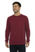 Next Level N9000/9000 Mens French Terry Long Sleeve Crewneck T-Shirt Cardinal Red Model Front