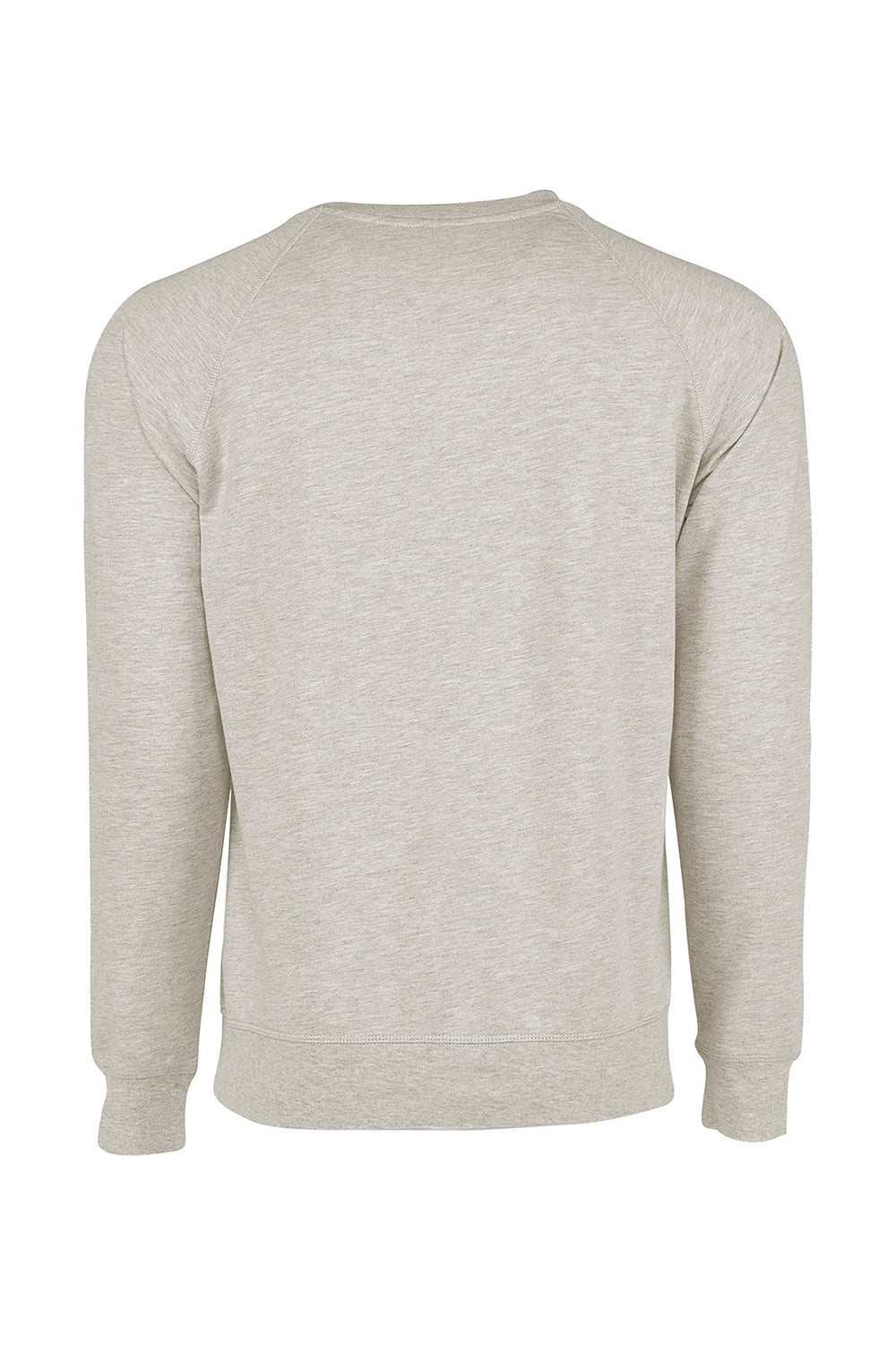 Next Level N9000/9000 Mens French Terry Long Sleeve Crewneck T-Shirt Oatmeal Flat Back