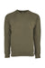 Next Level N9000/9000 Mens French Terry Long Sleeve Crewneck T-Shirt Military Green Flat Front