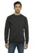 Next Level N9000/9000 Mens French Terry Long Sleeve Crewneck T-Shirt Graphite Black Model Front