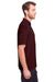 North End NE100 Mens Jaq Performance Moisture Wicking Short Sleeve Polo Shirt Burgundy Model Side