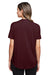 North End NE100W Womens Jaq Performance Moisture Wicking Short Sleeve Polo Shirt Burgundy Model Back