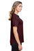 North End NE100W Womens Jaq Performance Moisture Wicking Short Sleeve Polo Shirt Burgundy Model Side