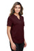 North End NE100W Womens Jaq Performance Moisture Wicking Short Sleeve Polo Shirt Burgundy Model 3q