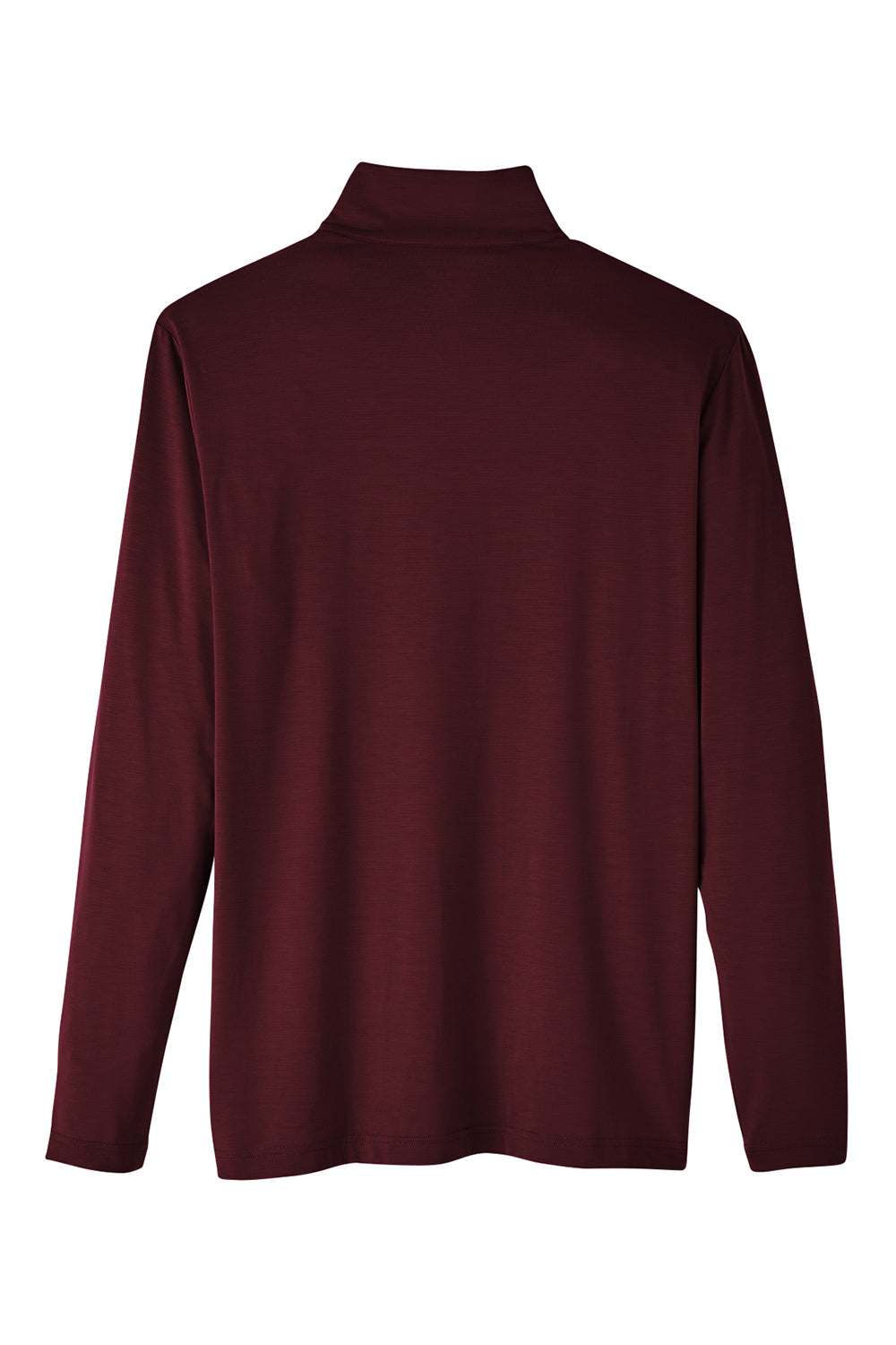 North End NE400 Mens Jaq Performance Moisture Wicking Long Sleeve Polo Shirt Burgundy Flat Back