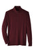 North End NE400 Mens Jaq Performance Moisture Wicking Long Sleeve Polo Shirt Burgundy Flat Front