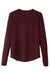 North End NE400W Womens Jaq Performance Moisture Wicking Long Sleeve Polo Shirt Burgundy Flat Back