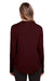 North End NE400W Womens Jaq Performance Moisture Wicking Long Sleeve Polo Shirt Burgundy Model Back