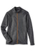 North End NE712W Womens Flux 2.0 Fleece Water Resistant Full Zip Jacket Heather Black/Orange Soda Flat Front