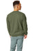 Hanes P160/P1607 Mens EcoSmart Print Pro XP Pill Resistant Fleece Crewneck Sweatshirt Fatigue Green Model Back