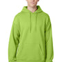 Hanes Mens EcoSmart Print Pro XP Pill Resistant Hooded Sweatshirt Hoodie w/ Pouch Pocket - Lime Green