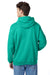 Hanes P170 Mens EcoSmart Print Pro XP Pill Resistant Hooded Sweatshirt Hoodie w/ Pouch Pocket Kelly Green Model Back