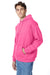 Hanes P170 Mens EcoSmart Print Pro XP Pill Resistant Hooded Sweatshirt Hoodie w/ Pouch Pocket Safety Pink Model 3Q