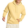 Hanes Mens EcoSmart Print Pro XP Pill Resistant Hooded Sweatshirt Hoodie w/ Pouch Pocket - Athletic Gold