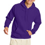 Hanes Mens EcoSmart Print Pro XP Pill Resistant Hooded Sweatshirt Hoodie w/ Pouch Pocket - Athletic Purple