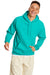 Hanes P170 Mens EcoSmart Print Pro XP Pill Resistant Hooded Sweatshirt Hoodie w/ Pouch Pocket Athletic Teal Green Model Front