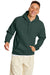 Hanes P170 Mens EcoSmart Print Pro XP Pill Resistant Hooded Sweatshirt Hoodie w/ Pouch Pocket Athletic Dark Green Model Front