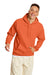 Hanes P170 Mens EcoSmart Print Pro XP Pill Resistant Hooded Sweatshirt Hoodie w/ Pouch Pocket Texas Orange Model Front