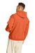 Hanes P170 Mens EcoSmart Print Pro XP Pill Resistant Hooded Sweatshirt Hoodie w/ Pouch Pocket Texas Orange Model Back