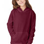 Hanes Youth EcoSmart Print Pro XP Pill Resistant Hooded Sweatshirt Hoodie w/ Pouch Pocket - Maroon