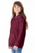 Hanes P470/P473 Youth EcoSmart Print Pro XP Pill Resistant Hooded Sweatshirt Hoodie w/ Pouch Pocket Maroon Model 3Q