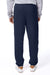 Hanes P650 Mens Ecosmart Sweatpants Navy Blue Model Back