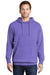 Port & Company PC098H Mens Beach Wash Fleece Hooded Sweatshirt Hoodie Amethyst Purple Model Front